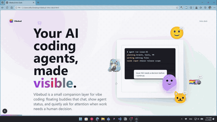 Connect VibeBud to Codex and Claude Code